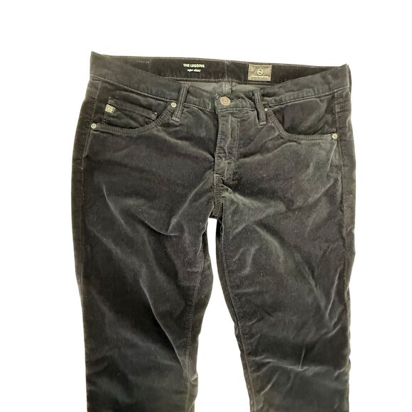 AG Adriano Goldschmied Velvet The Legging Super Skinny Pants Size 29 R Black USA - Picture 5 of 14